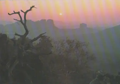 Elbsandsteingebirge - Abendstimmung - 1996