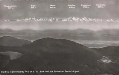 Schönau - Belchen Schwarzw. - Blick zur Schweiz - ca. 1955