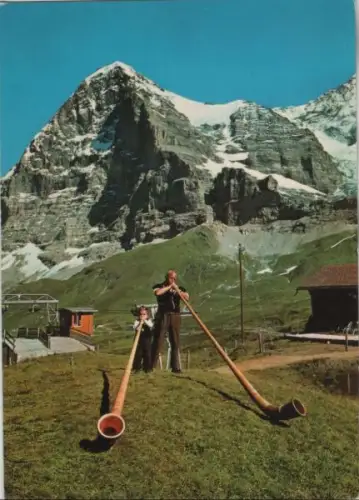 Schweiz - Schweiz - Kleine Scheidegg - Alphornbläser - 1976