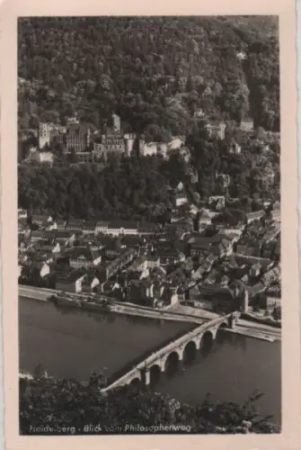Heidelberg - Blick vom Philosophenweg - ca. 1955