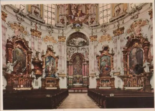 Kloster Ettal - Inneres der Kirche - ca. 1965