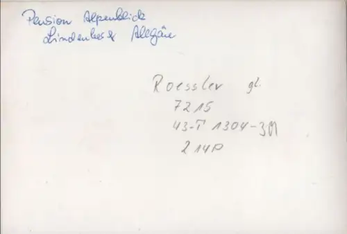 Lindenberg - Pension Alpenblick