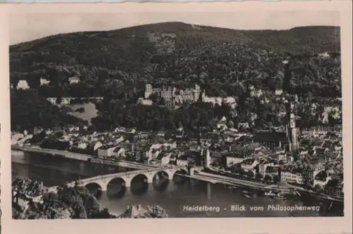 Heidelberg - Blick vom Philosophenweg - ca. 1955
