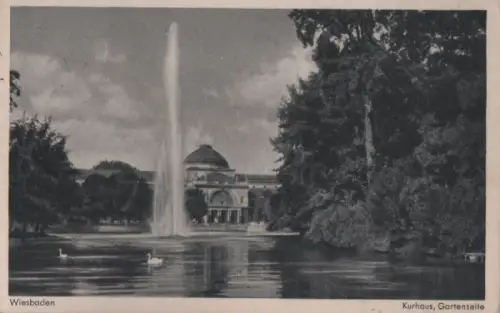 Wiesbaden - Kurhaus, Gartenseite - 1953