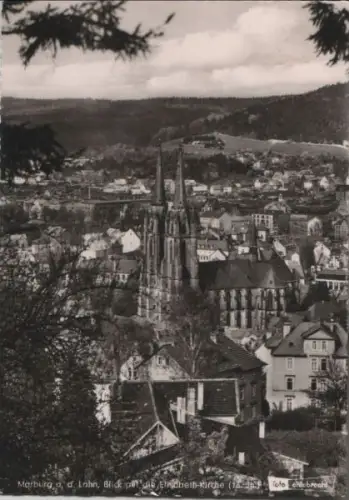 Marburg - Blick auf die Elisabeth-Kirche - 1962