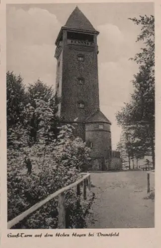 Dransfeld - Gaußturm auf dem Hohen Hagen - ca. 1950