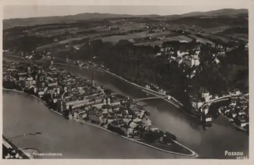 Passau - Fliegeraufnahme - ca. 1955
