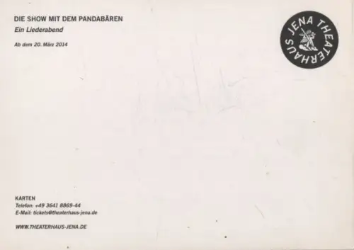 Werbekarten Show mit Pandabären