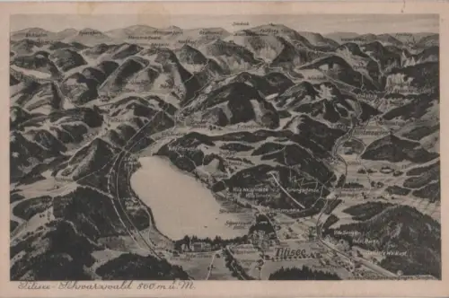 Titisee - Relief - ca. 1950