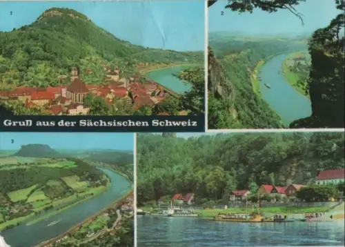 Sächsische Schweiz - u.a. Blick auf Königstein - ca. 1975