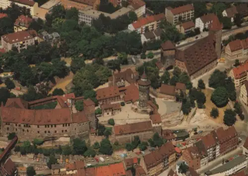 Nürnberg - Kaiserburg, Luftaufnahme - ca. 1980