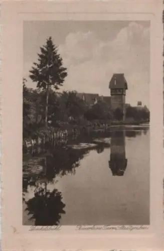 Dinkelsbühl - Bäuerleins-Turm, Stadtgraben - ca. 1950