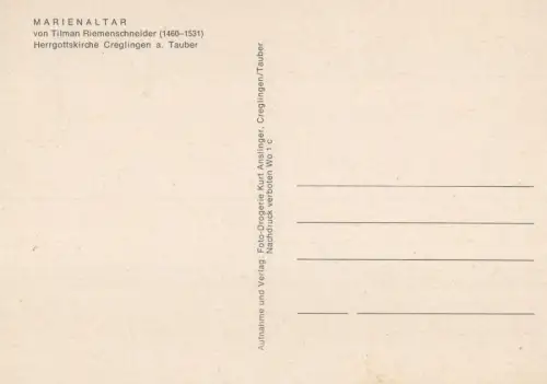 Creglingen - Marienaltar
