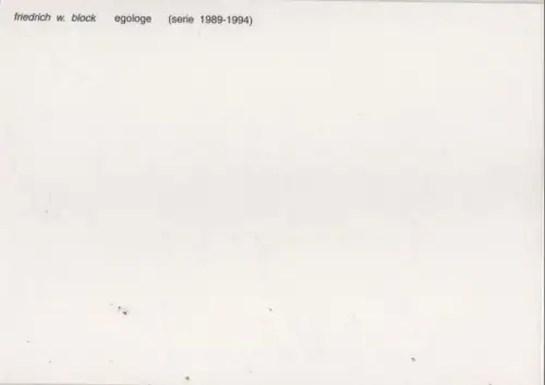 Friedrich W. Block Egologe