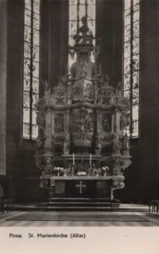 Pirna - St. Marienkirche, Altar - 1956