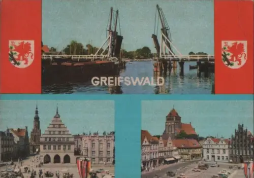 Greifswald - u.a. Wiecker Brücke - 1966