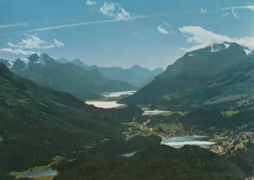 Schweiz - Schweiz - Oberengadin - Blick von Muottas Muragl auf die Seen - ca. 1985