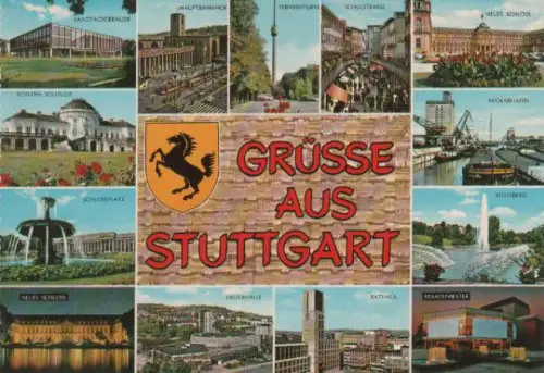 Stuttgart - Landtagsgebäude, Schloss Solitude, Schlossplatz, Neues Schloss, Hauptbahnhof, Fernsehturm, Schulstrasse,