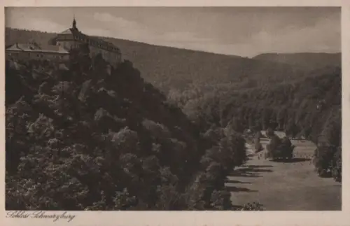 Schwarzburg - Schloßmit Hirschwiese - 1930