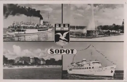 Polen - Polen - Sopot - 4 Teilbilder - ca. 1960