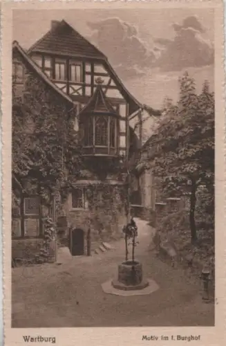 Eisenach - Wartburg, Motiv im 1. Burghof - ca. 1935