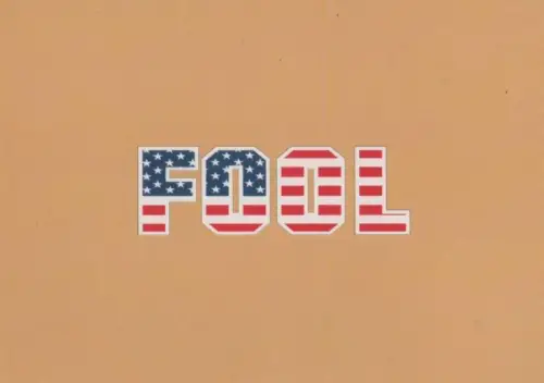 Schriftzug Amerika-Fahne