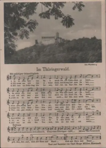 Thüringer Wald - mit Lied - ca. 1950