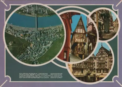 Bernkastel-Kues - u.a. Stadtzentrum aus der Luft - 1977