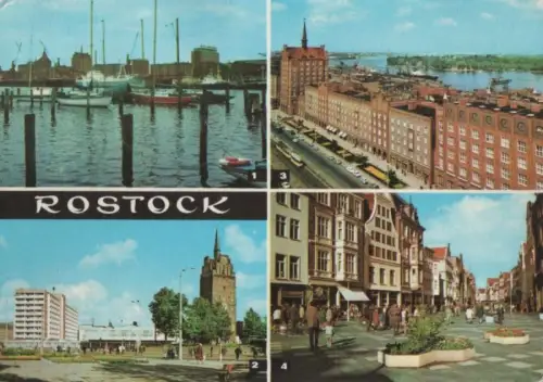Rostock - u.a. Blick auf Lange Straße - 1978