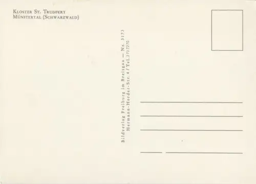 Münstertal - Kloster St. Trudpert