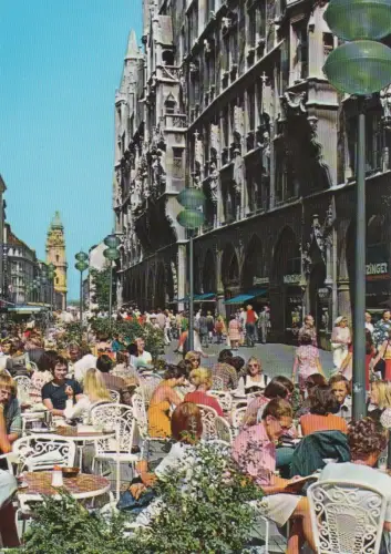 München - Fußgängerzone am Rathaus - ca. 1980