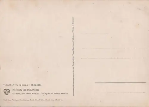 van Gogh Boote von Stes. Maries