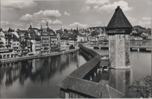 Schweiz - Schweiz - Luzern - Kapellbrücke, Wasserturm - 1961