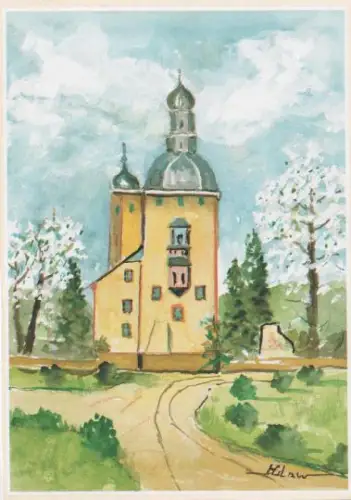 Oestrich-Winkel - Wohnturm des Schlosses Vollrads - ca. 1985