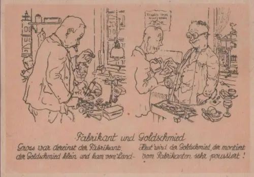 Fabrikant und Goldschmied Zeichnung