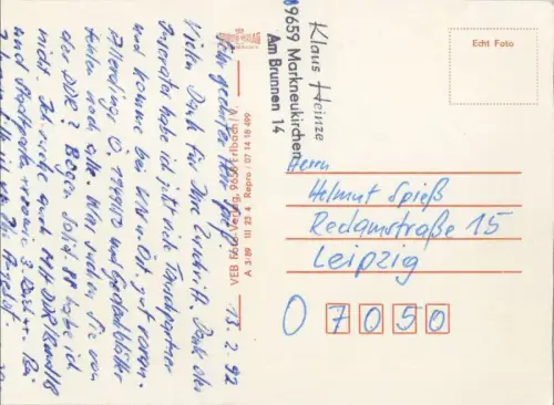 Markneukirchen - Zeppelin Sachsen (Reprint)