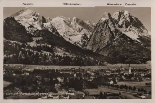 Garmisch-Partenkirchen - gegen Zugspitzmassiv - 1937