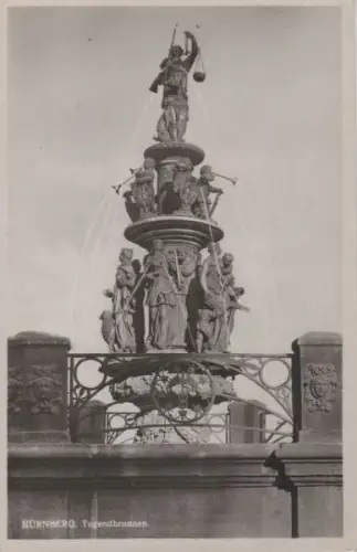 Nürnberg - Tugendbrunnen - ca. 1955