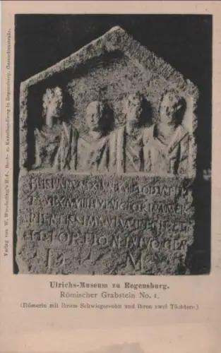 Regensburg - Ulrichs-Museum, Römischer Grabstein - ca. 1950