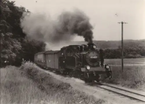 Putbus - Schmalspurbahn nach Göhren, Steigung vor Garftitz - 1977