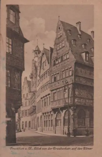 Frankfurt Main - Römer von Braubachstraße - ca. 1950