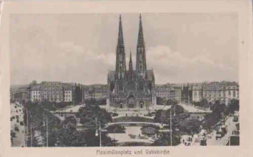 Österreich - Österreich - Wien - Maximilianplatz mit Votivkirche - ca. 1935