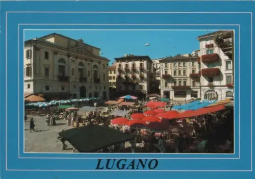 Schweiz - Schweiz - Lugano - Pzza Riforma con mercato - 1988