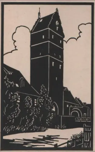 Dinkelsbühl - Wörnitz-Tor mit Mühlgraben - ca. 1955