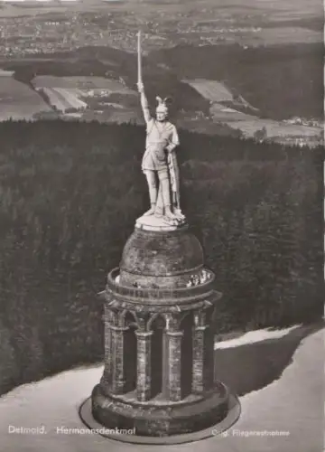 Detmold Hermannsdenkmal Luftbild - 1955