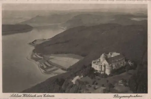 Waldeck - am Edersee, Fliegeraufnahme - ca. 1950