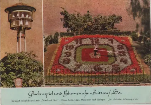 Zittau - Glockenspiel und Blumenuhr