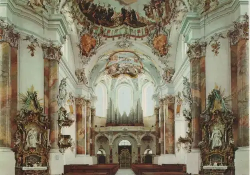 Ottobeuren - Basilika, Blick zur Orgelempore - 1985