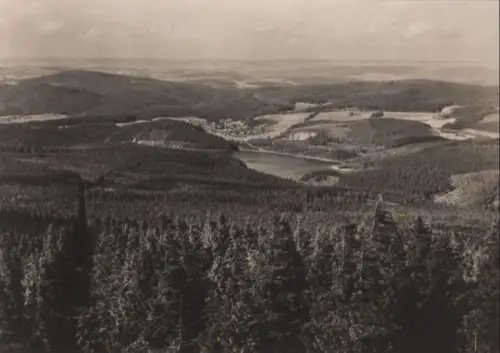 Auersberg - Blick zur Talsperre des Friedens - 1974