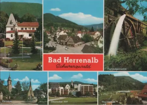 Bad Herrenalb - 6 Teilbilder - 1974